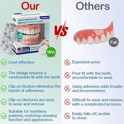 ✨Ends Today: 70% OFF!  ⏰Acezozla® Medical Full Denture with Strong Suction ✅  (Made and Shipped from the USA🍀)
